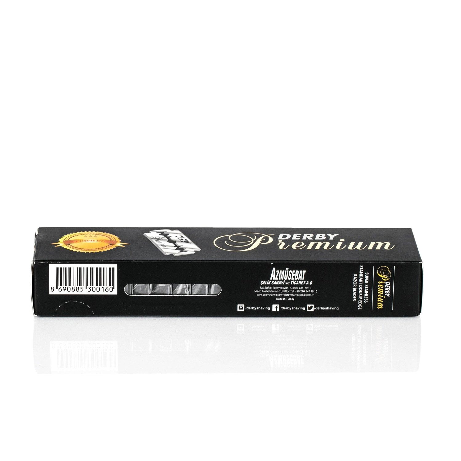 100 Derby Premium Double-Edge Stainless Safety Razor Blades, Made with Swedish Steel Razor Blades Derby 