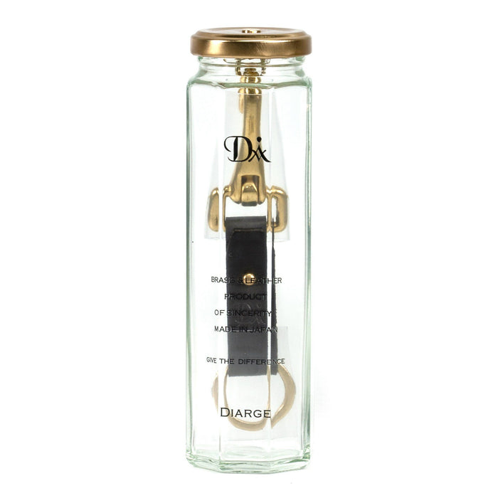 Diarge Brass and Leather Bottle Keyring Keyring Diarge 