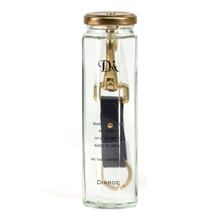 Diarge Brass and Leather Bottle Keyring Keyring Diarge 