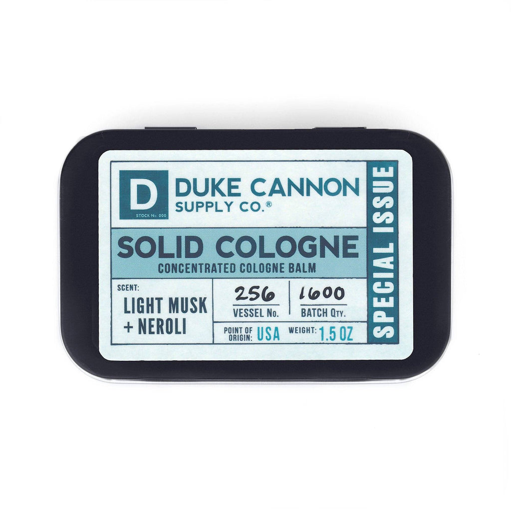Duke Cannon Solid Cologne, Special Issue Fragrance for Men Duke Cannon Supply Co Light Musk & Neroli 