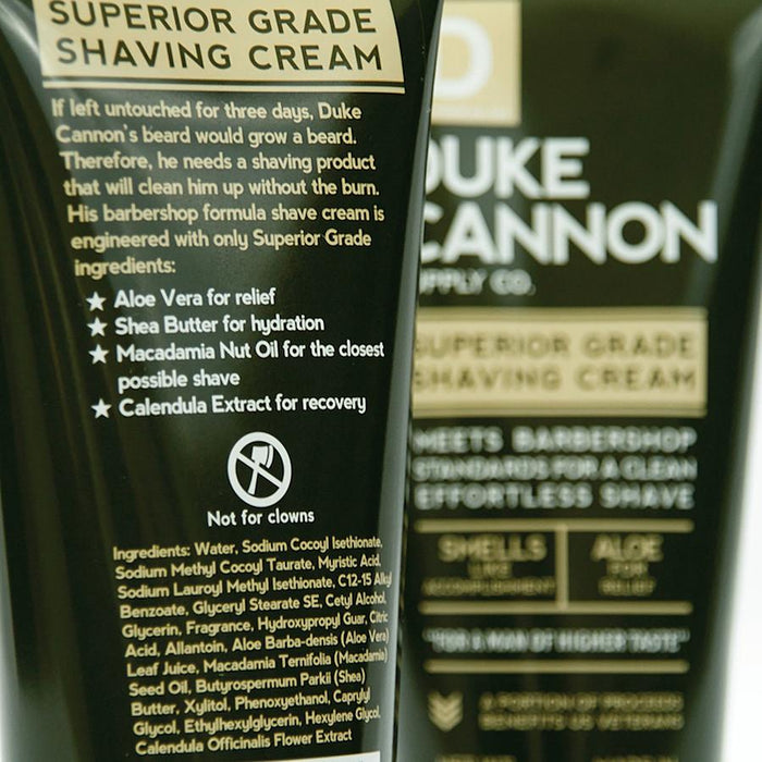 Duke Cannon Supply Co. Superior Grade Shaving Cream Shaving Cream Duke Cannon Supply Co 