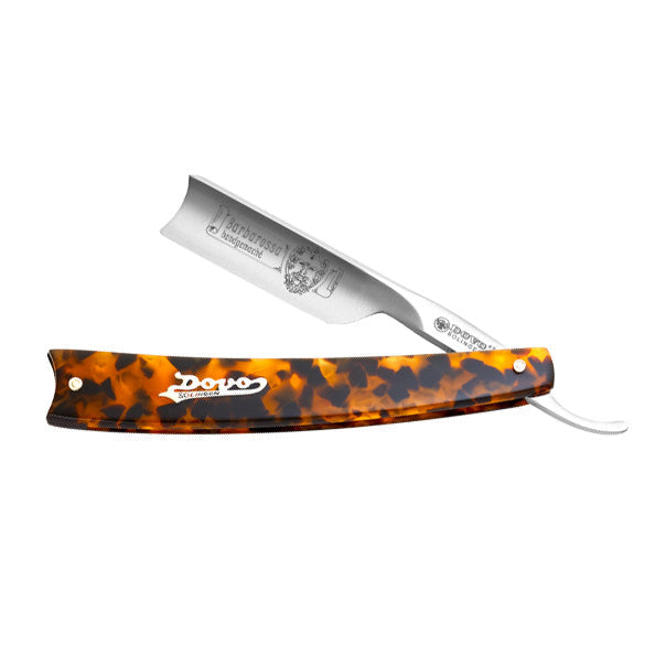 DOVO “Barbarossa” Spanish Point Straight Razor 5/8”, Imitation Tortois ...