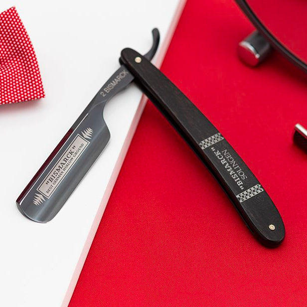 DOVO “Bismarck” Straight Razor 6/8”, Ebony Wood and Silver Scales Straight Razor DOVO 