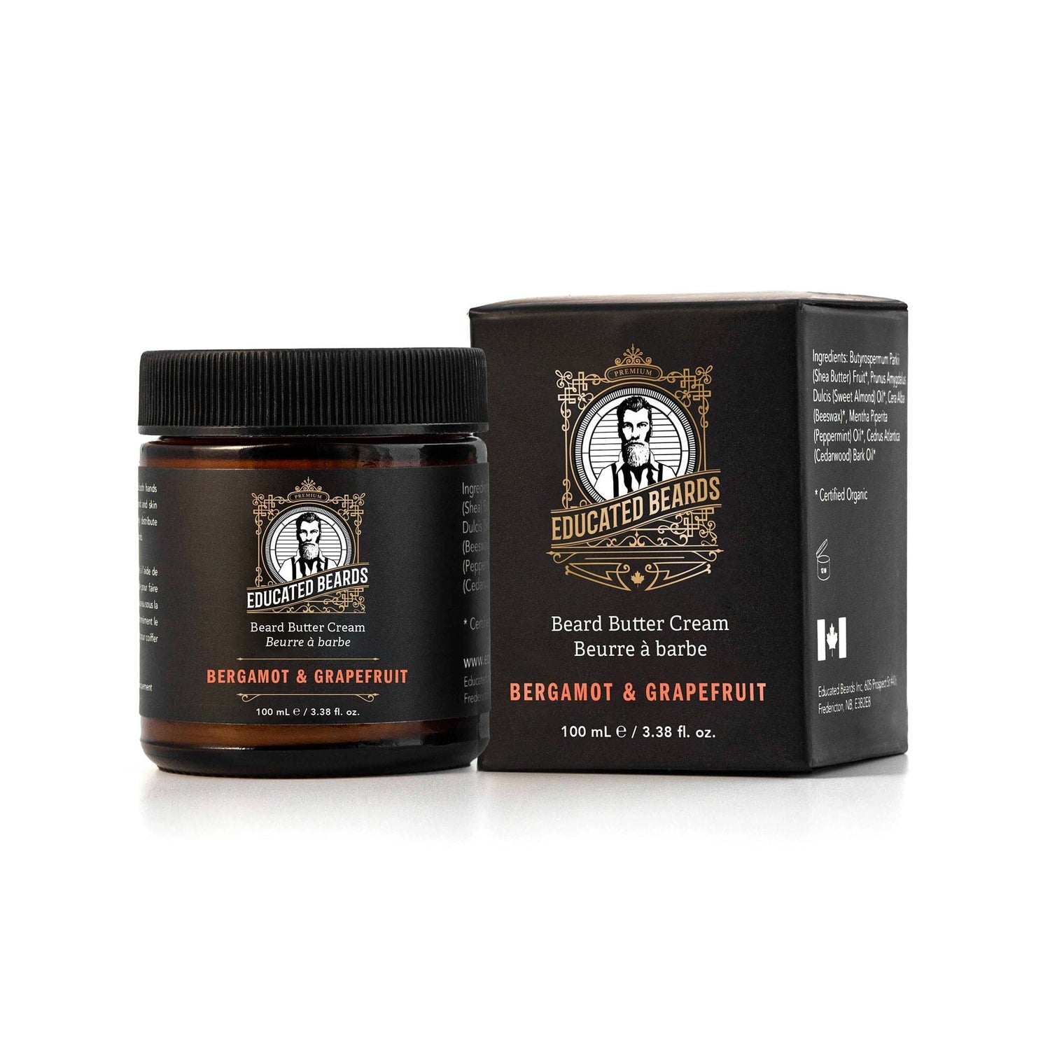 Educated Beards Beard Butter Cream Beard Treatment Educated Beards Bergamot & Grapefruit 