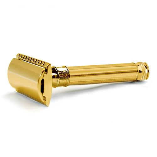 Edwin Jagger Classic Safety Razor in Gold Barley Finish Double Edge Safety Razor Edwin Jagger 