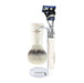 Edwin Jagger 3-Piece Chatsworth Gillette Fusion Set with Synthetic Silvertip Shaving Brush Shaving Set Edwin Jagger Ivory 