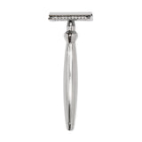Edwin Jagger Bulbous Classic Double-Edge Razor, Lined Chrome Handle Double Edge Safety Razor Edwin Jagger 