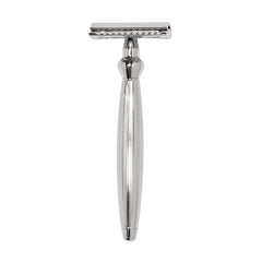 Edwin Jagger Bulbous Classic Double-Edge Razor, Lined Chrome Handle Double Edge Safety Razor Edwin Jagger 