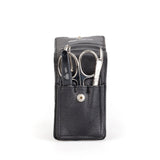 Erbe Solingen 4-Piece Travel Manicure Set, Black Cowhide Snap Case Manicure Set Erbe Solingen 