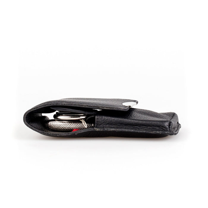 Erbe Solingen 4-Piece Travel Manicure Set, Black Cowhide Snap Case Manicure Set Erbe Solingen 