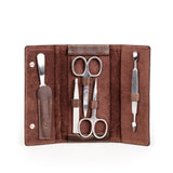 Erbe Solingen 5-Piece Manicure Set, Antique Leather Snap Case Manicure Set Erbe Solingen 