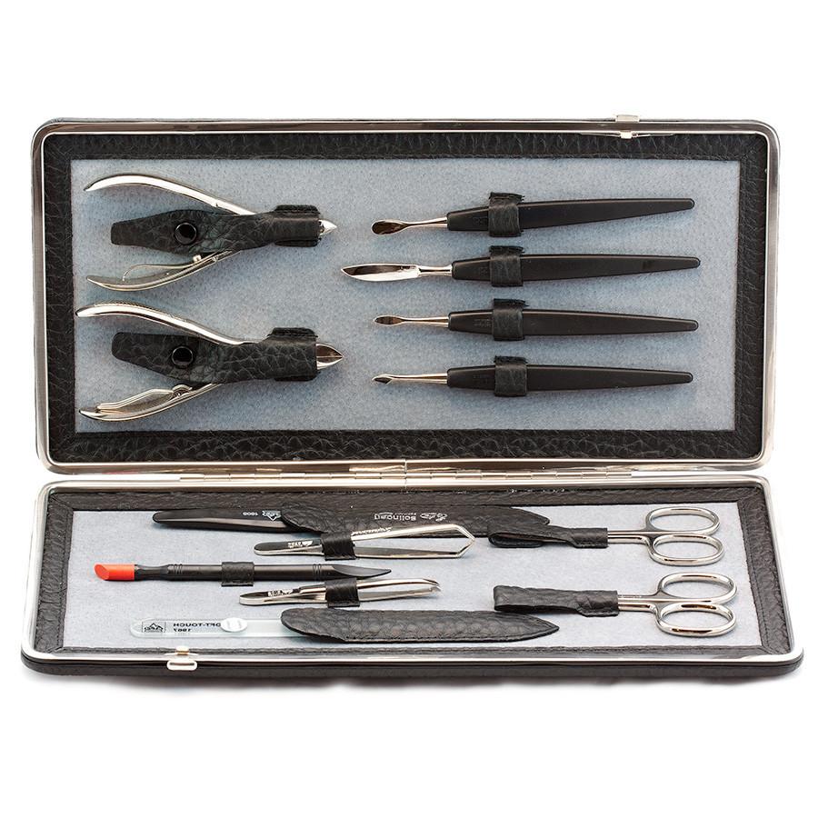 Erbe Solingen 13-Piece Imperial Manicure Set, Nappa Leather Black Snap Case Manicure Set Erbe Solingen 