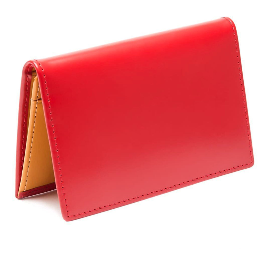 Ettinger Bridle Hide Business Card Case Leather Wallet Ettinger Red 