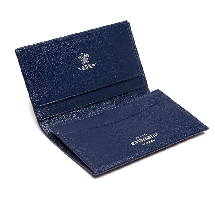 Ettinger Capra Visiting Card Case Leather Wallet Ettinger Marine Blue 