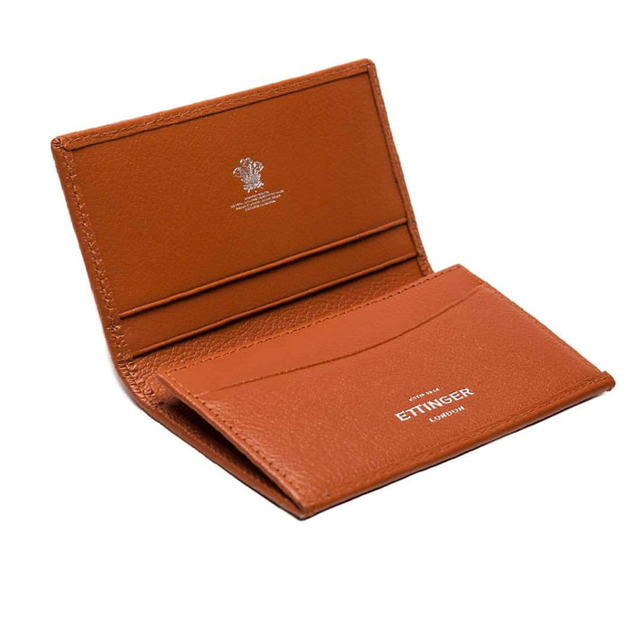 Ettinger Capra Visiting Card Case Leather Wallet Ettinger Tan 