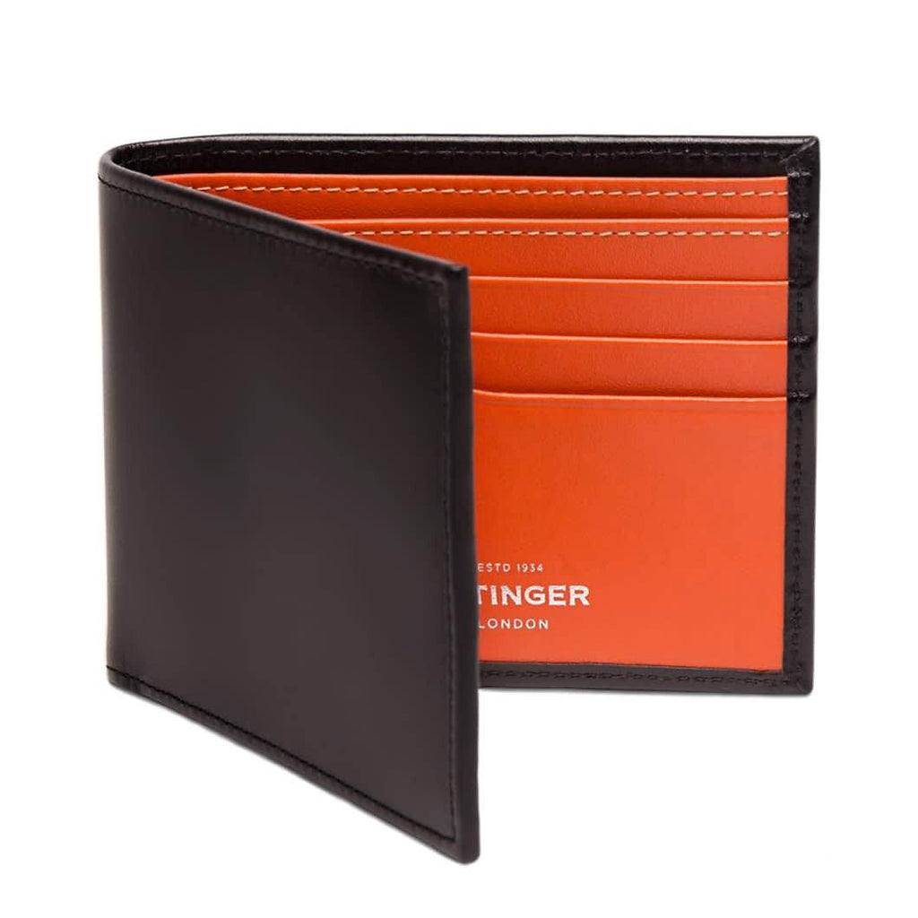 Ettinger Sterling Billfold Leather Wallet with 6 CC Slots Leather Wallet Ettinger Orange 