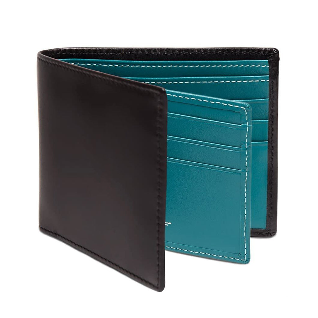 Ettinger Sterling Billfold Leather Wallet with 12 CC Slots Leather Wallet Ettinger Turquoise 