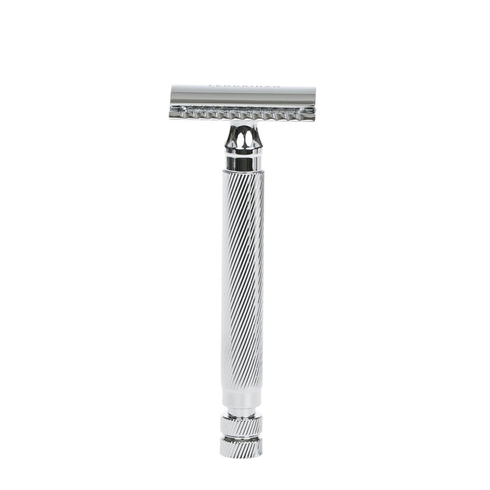 Fendrihan "Bay" Double Edge Safety Razor, Barber Pole Lined Handle Double Edge Safety Razor Fendrihan 
