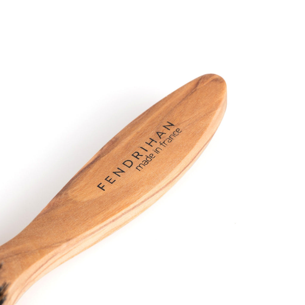 Fendrihan 5 Row Olivewood Hairbrush with Dark Bristles, Made in France Hair Brush Fendrihan 
