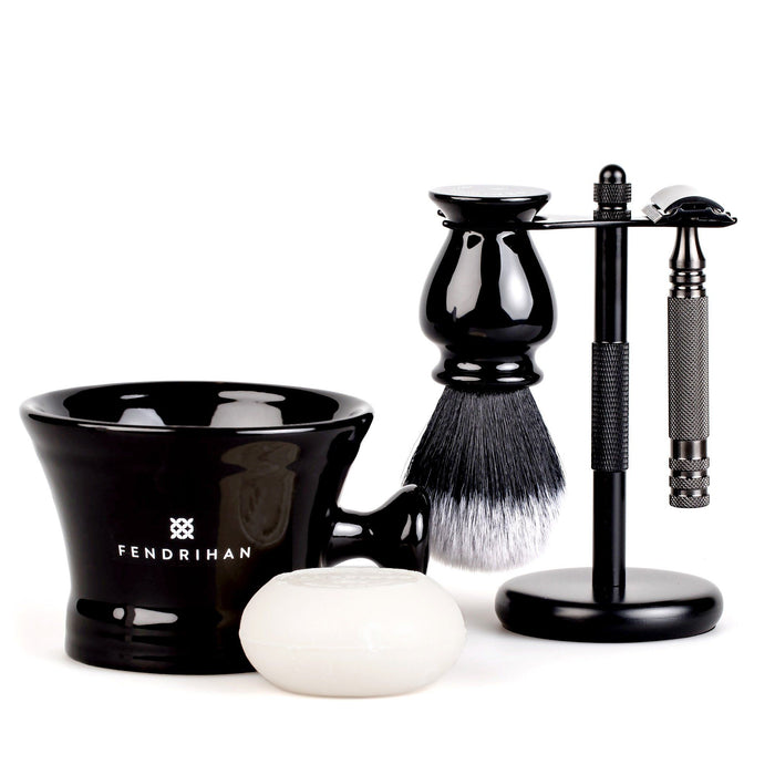 5-Piece Wet Shaving Set with Stainless Steel Safety Razor, Save $25 Shaving Gift Set Fendrihan Ambassador MK II 24 mm Coconut & Vanilla