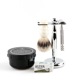 5-Piece Wet Shaving Set with Fendrihan Full Stainless Steel Safety Razor, Save $25 Shaving Kit Fendrihan Ivory Artist 