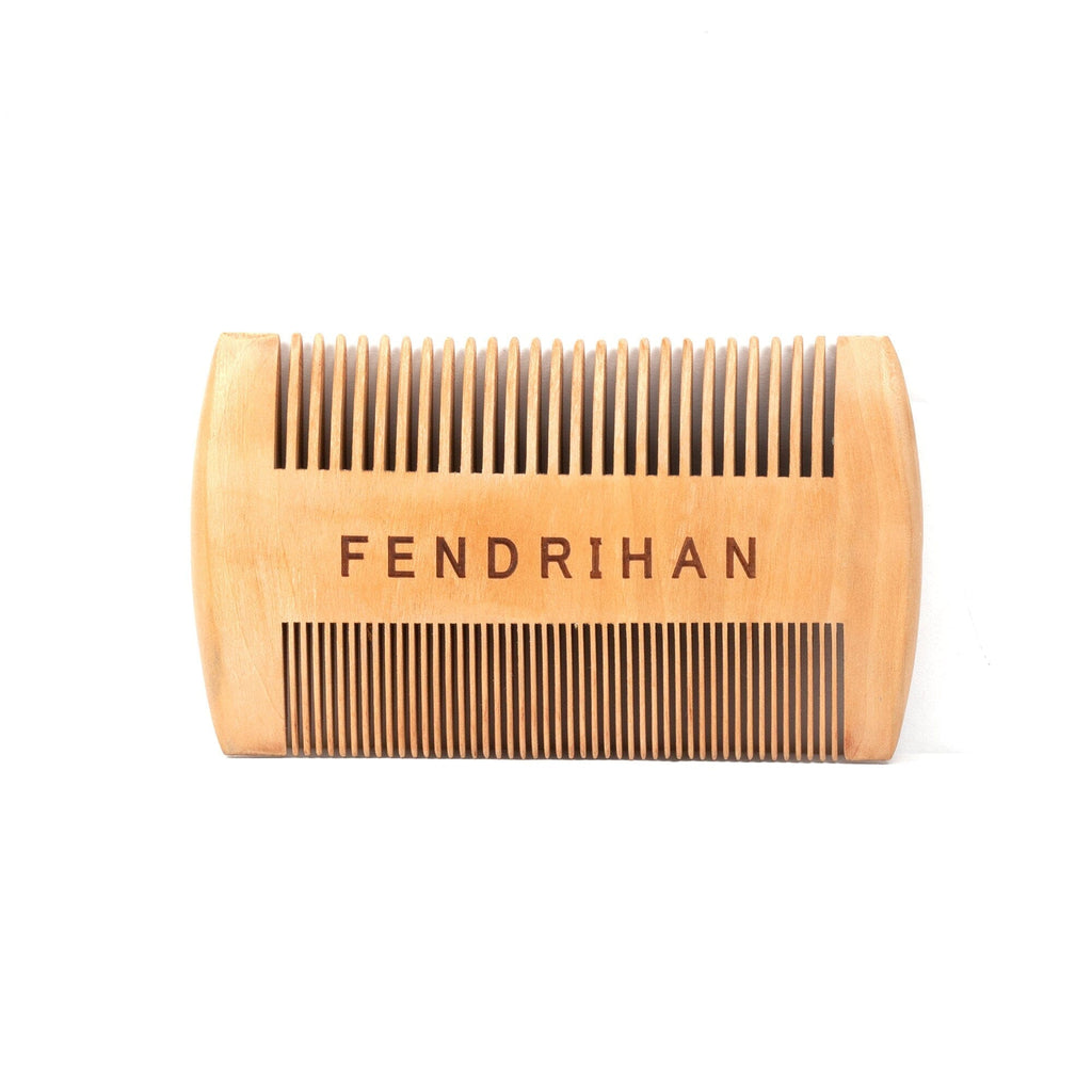 Fendrihan Double-Sided Wood Beard Comb Beard Comb Fendrihan Pearwood 