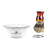 Fendrihan Porcelain Shaving Bowl and Classic Pure Grey Badger Shaving Brush with Metal Stand Set, Save $10 Shaving Set Fendrihan Black Faux Amber 