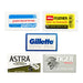 50pc Razor Blade Sampler: Personna, Feather, Gillette, Astra and Tiger Platinum Razor Blades Fendrihan 