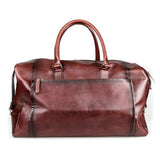 Fendrihan Pebbled Leather Travel Bag, Brandy Leather Bag Fendrihan 