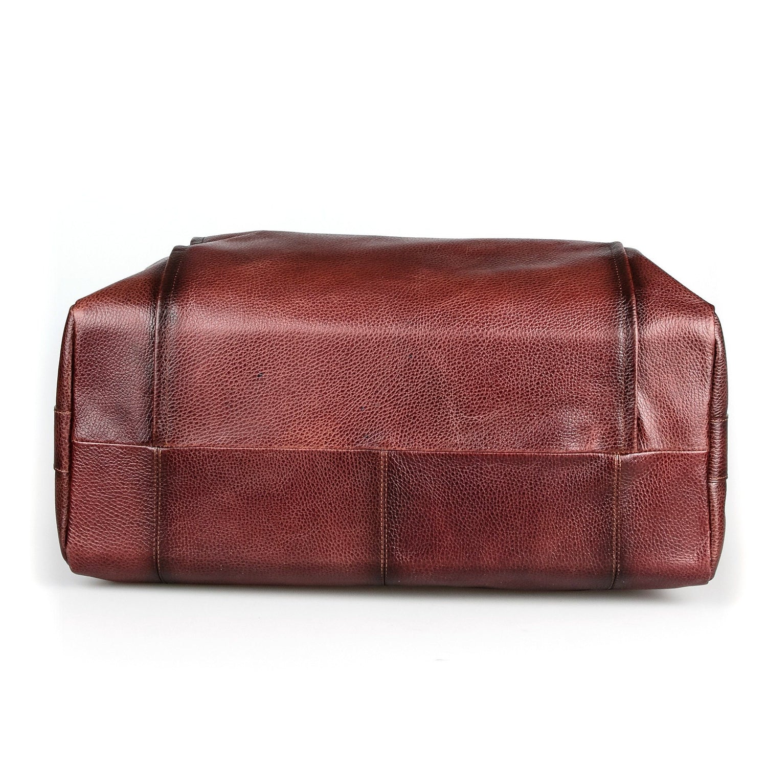 Fendrihan Pebbled Leather Travel Bag, Brandy Leather Bag Fendrihan 