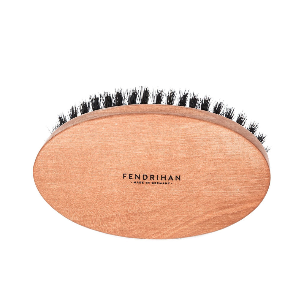 Men's Pearwood Military Hairbrush with Pure Soft or Wild Boar Bristles - Made in Germany Hair Brush Fendrihan Soft 