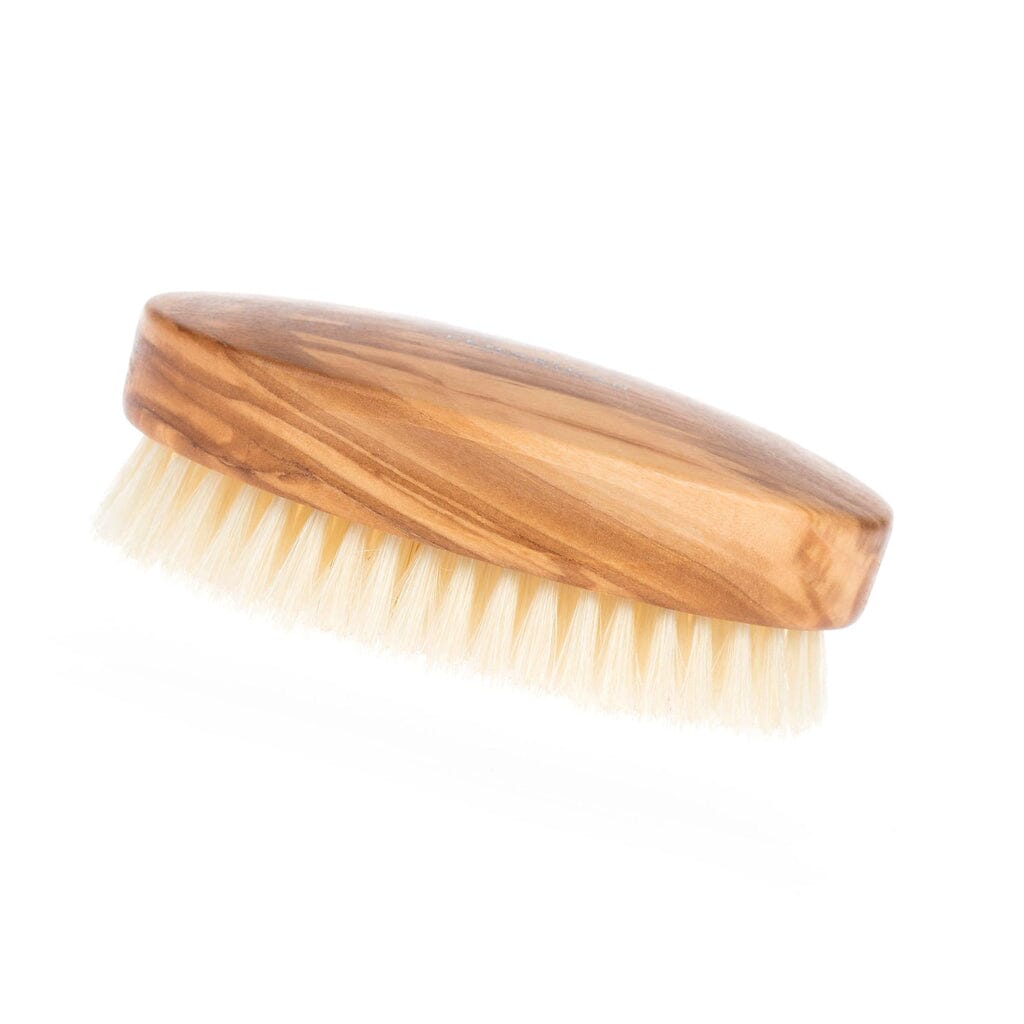 Scratch and Dent Fendrihan Hairbrushes - Made in Germany Fendrihan Men's Olivewood Military Hairbrush with Soft Light Bristles 