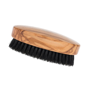Men's Olivewood Military Hairbrush with Wild Boar Bristles - Made in Germany Hair Brush Fendrihan 