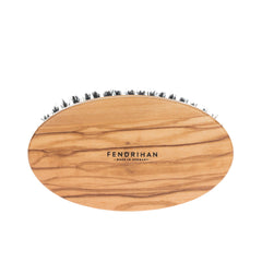 Men's Olivewood Military Hairbrush with Wild Boar Bristles - Made in Germany Hair Brush Fendrihan 
