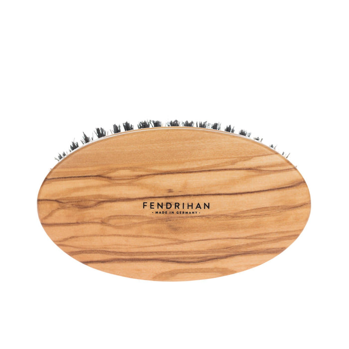 Men's Olivewood Military Hairbrush with Wild Boar Bristles - Made in Germany Hair Brush Fendrihan 