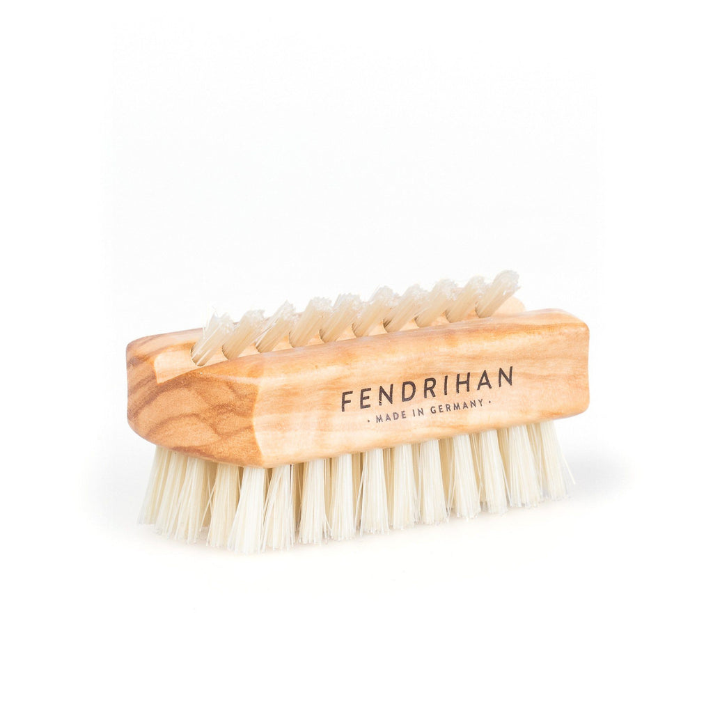 Fendrihan Dual-Sided Olivewood Hand Brush with Pure Natural Bristles, Travel Size - Made in Germany Nail Brush Fendrihan 