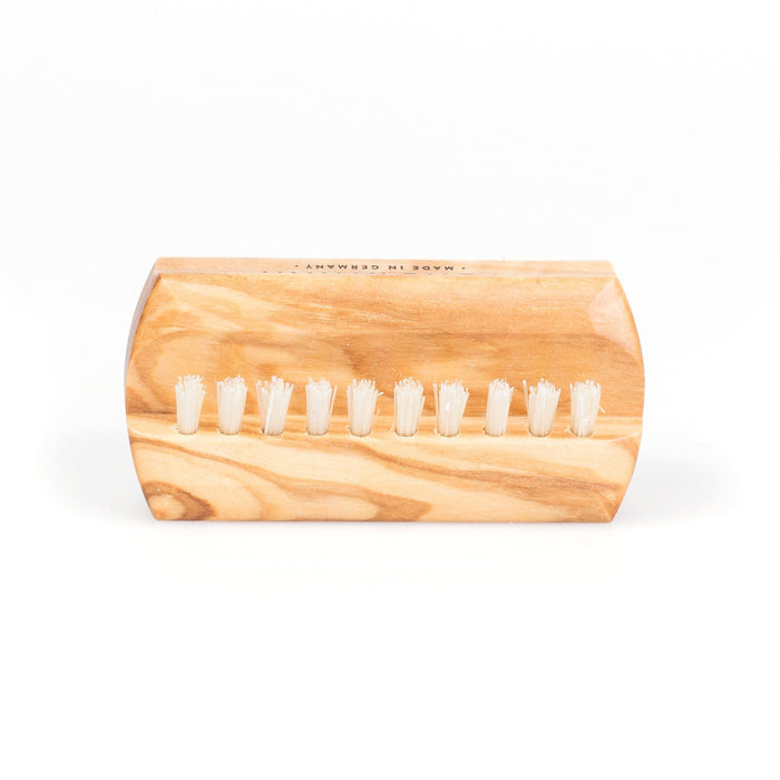 Fendrihan Dual-Sided Olivewood Hand Brush with Pure Natural Bristles, Travel Size - Made in Germany Nail Brush Fendrihan 