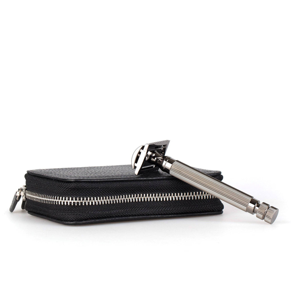 Fendrihan Travel Case for Safety Razor and Fendrihan Safety Razor, Save $10 Leather Razor Case Fendrihan Elgin 