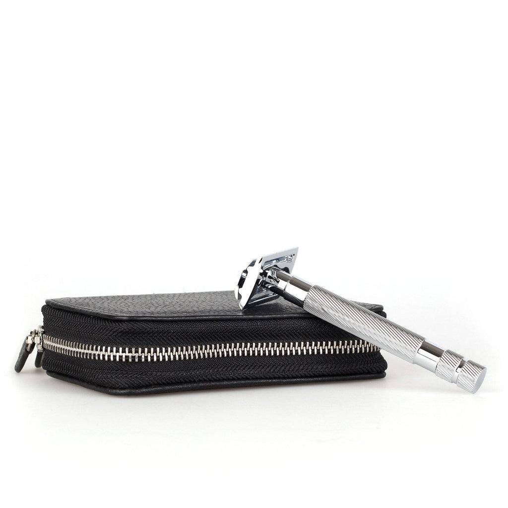 Fendrihan Travel Case for Safety Razor and Fendrihan Safety Razor, Save $10 Leather Razor Case Fendrihan Steeles 