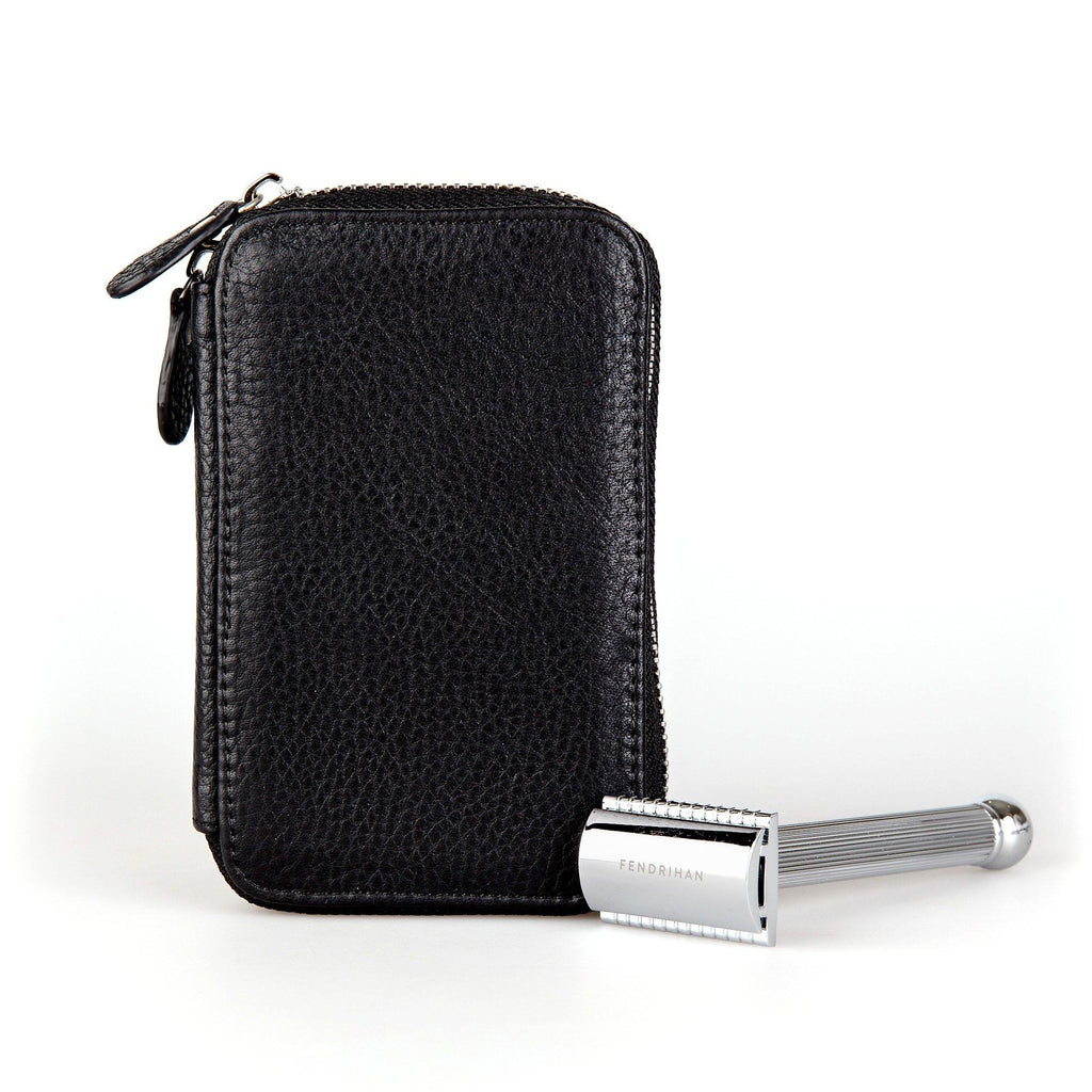 Fendrihan Travel Case for Safety Razor and Fendrihan Safety Razor, Save $10 Leather Razor Case Fendrihan 