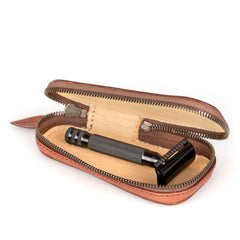 Fendrihan Leather Zip Safety Razor Case by Ruitertassen and Fendrihan Stainless Steel Razor, Save $10 Leather Razor Case Fendrihan 
