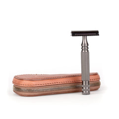 Fendrihan Leather Zip Safety Razor Case by Ruitertassen and Fendrihan Stainless Steel Razor, Save $10 Leather Razor Case Fendrihan Ambassador Mk II PVD Coated 