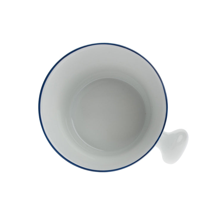 Fendrihan Porcelain Shaving Mug, Hand-Painted Rim Shaving Mug Fendrihan 