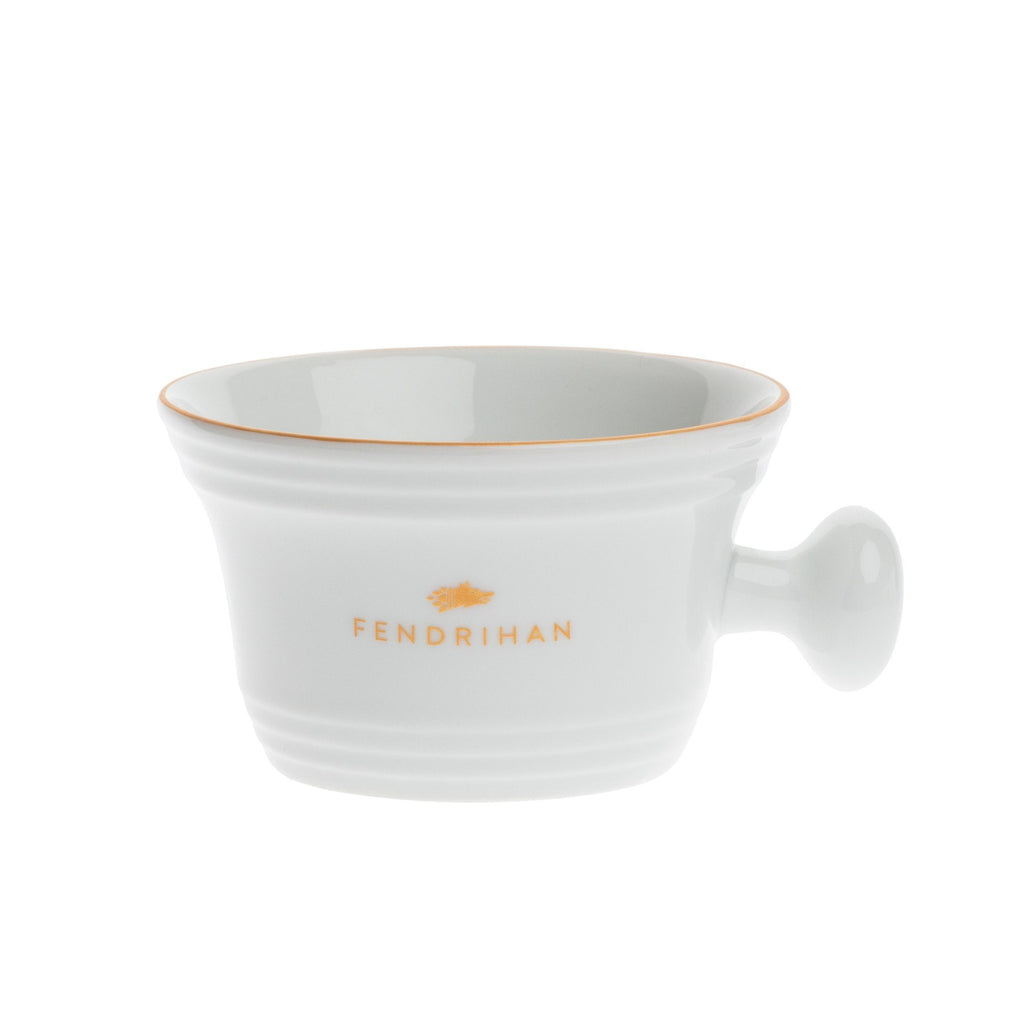 Fendrihan Porcelain Shaving Mug, Hand-Painted Rim Shaving Mug Fendrihan Golden 