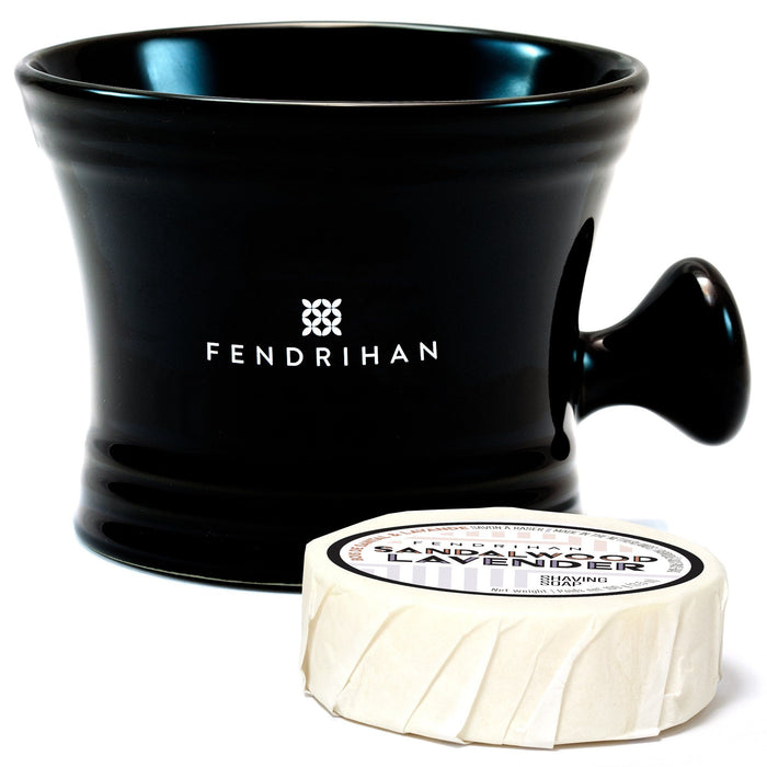Large Apothecary Shaving Mug + Fendrihan Shaving Soap, Save $12 Shaving Soap Fendrihan Coconut & Vanilla Black 
