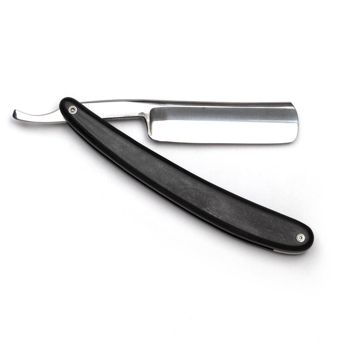 Gold Dollar P80 Round Point Straight Razor 6/8", Ebony Wood Handle Straight Razor Gold Dollar 