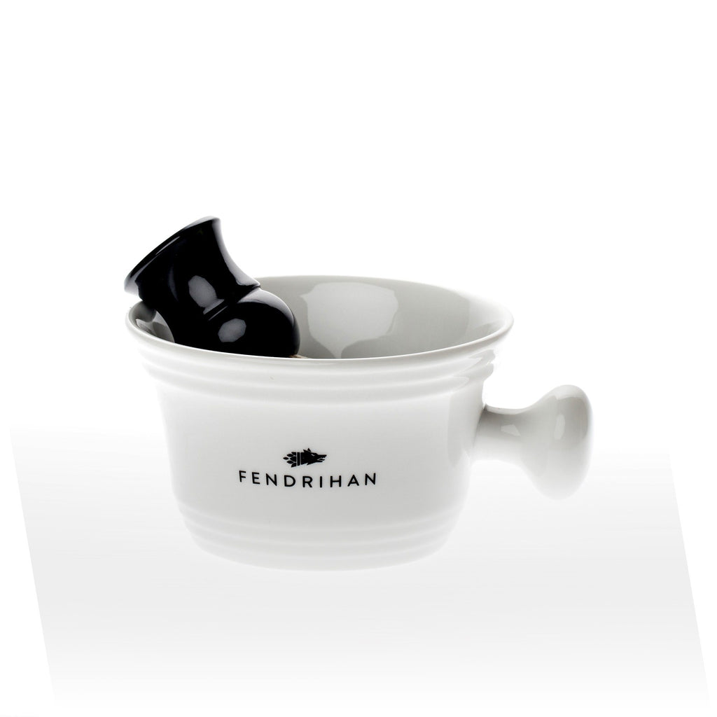 Fendrihan Pure Badger Shaving Brush and Porcelain Shaving Bowl, Save $10 Shaving Kit Fendrihan 