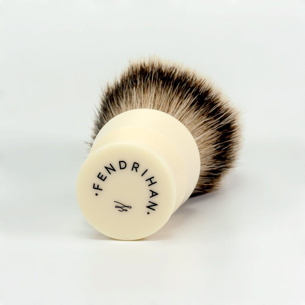Fendrihan High Mountain White Badger Shaving Brush, Ivory Handle Badger Bristles Shaving Brush Fendrihan 
