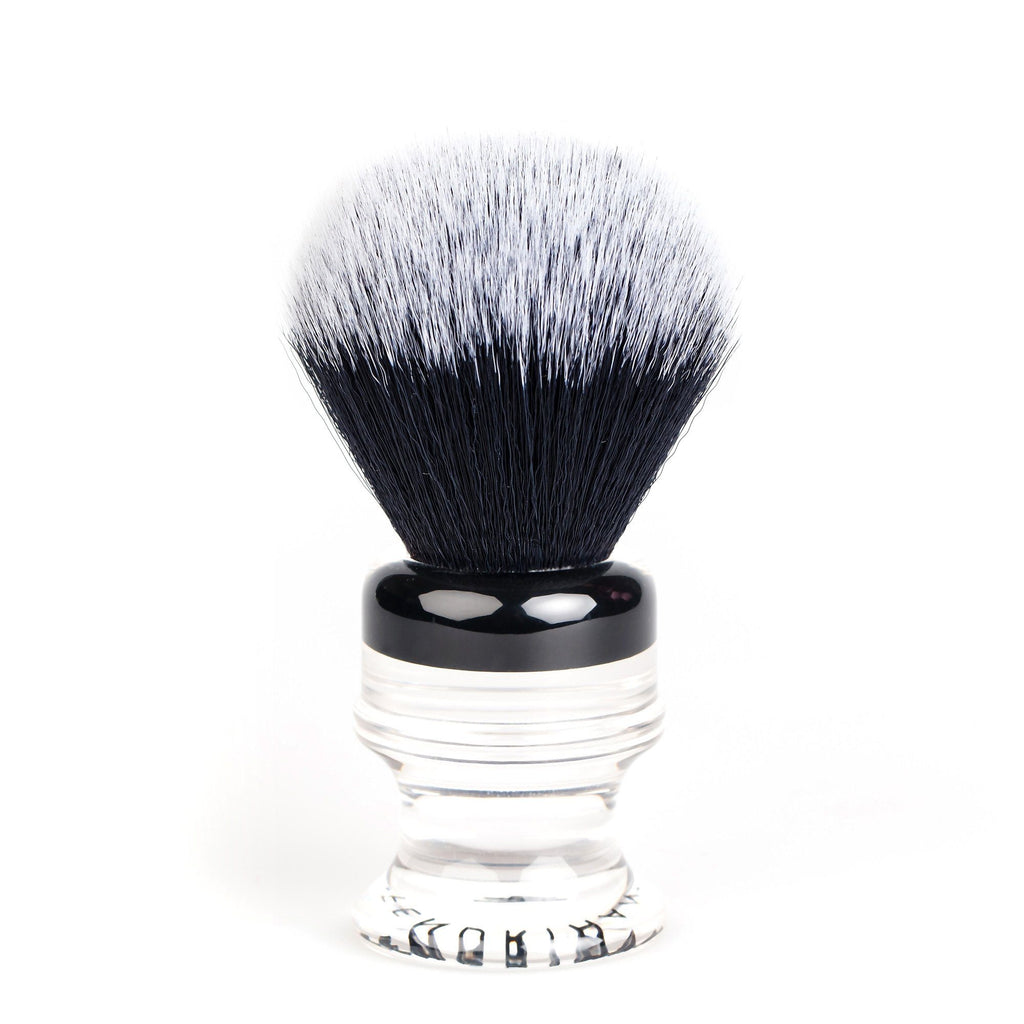 Fendrihan Black and White Synthetic Shaving Brush, Two-Tone Acrylic Handle Synthetic Bristles Shaving Brush Fendrihan 