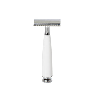 True North Double Edge Safety Razor, White Double Edge Safety Razor Fendrihan 